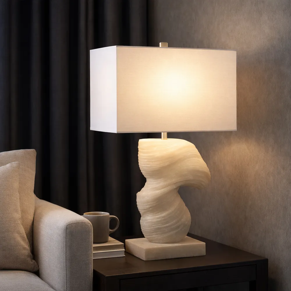 NEWTONWORTH IVORY LAMP 25 (IN)