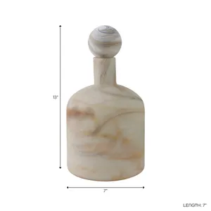 NEWTONGROVE GRAY GLASS VASE 13 (IN) 9