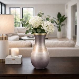 WOODSONBROOK BROWN GLASS VASE 13 (IN) 2