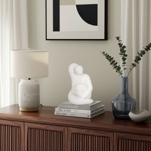 10" RAISED ARM POSING FIGURE, WHITE 2