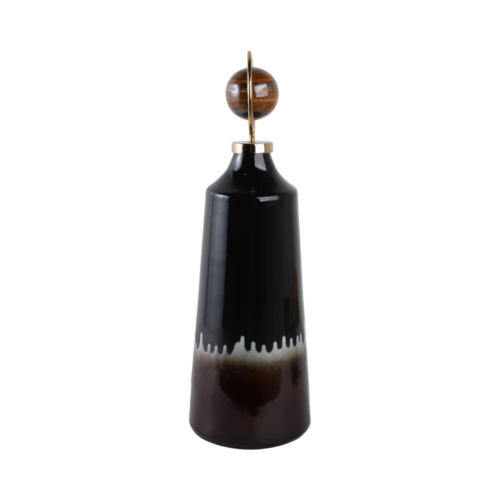 GRAYDONWIND BROWN GLASS VASE 23 (IN)