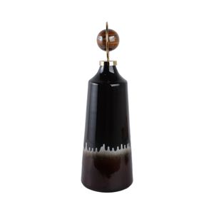 GRAYDONWIND BROWN GLASS VASE 23 (IN) 4
