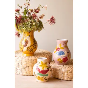 Set of 3 Ceramic Bird Vases 6