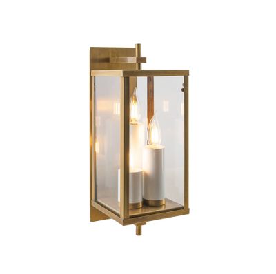 Back Bay 16.75″ High 3-Light Outdoor Sconce - Aged Brass