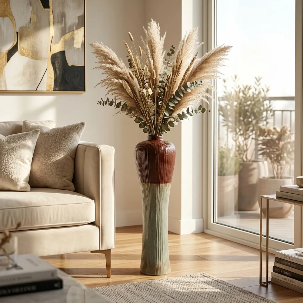 GAVINLAKE BROWN VASE 31 (IN)