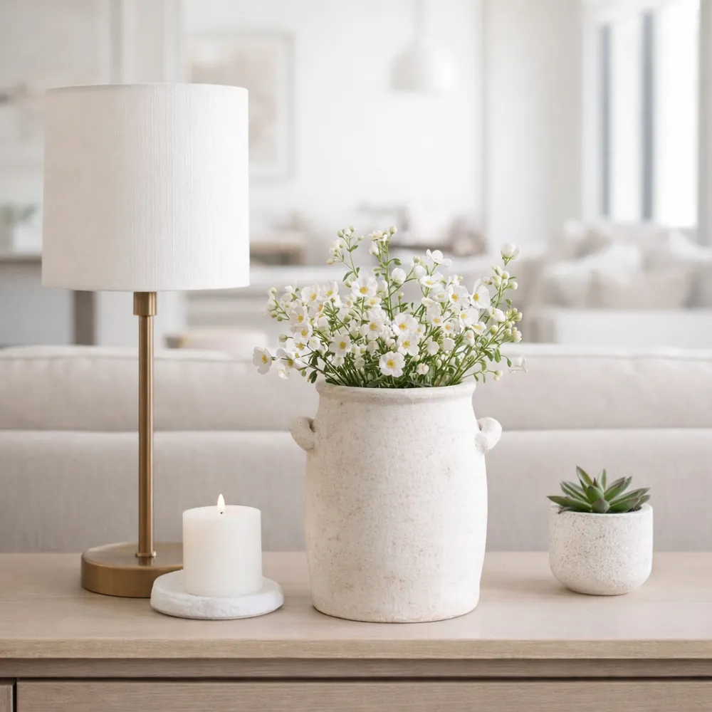 FRAZERCROSS WHITE VASE 8 (IN)