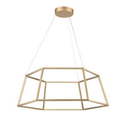 Minimalist 23.25'' Wide Integrated LED Chandelier - Soft Gold