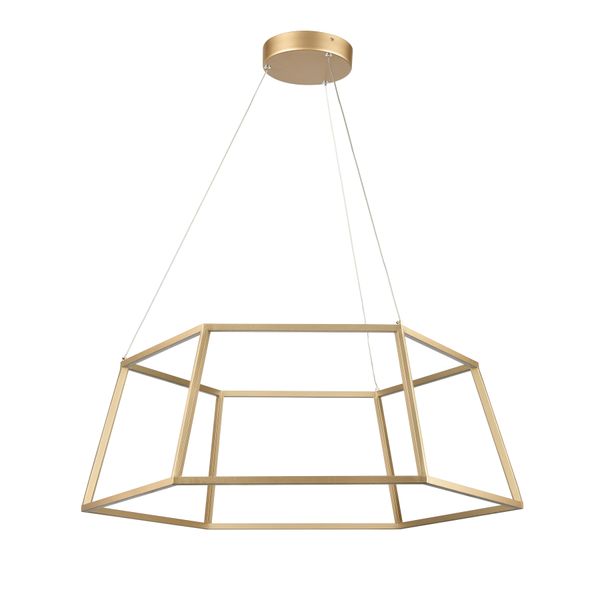 Minimalist 23.25'' Wide Integrated LED Chandelier - Soft Gold