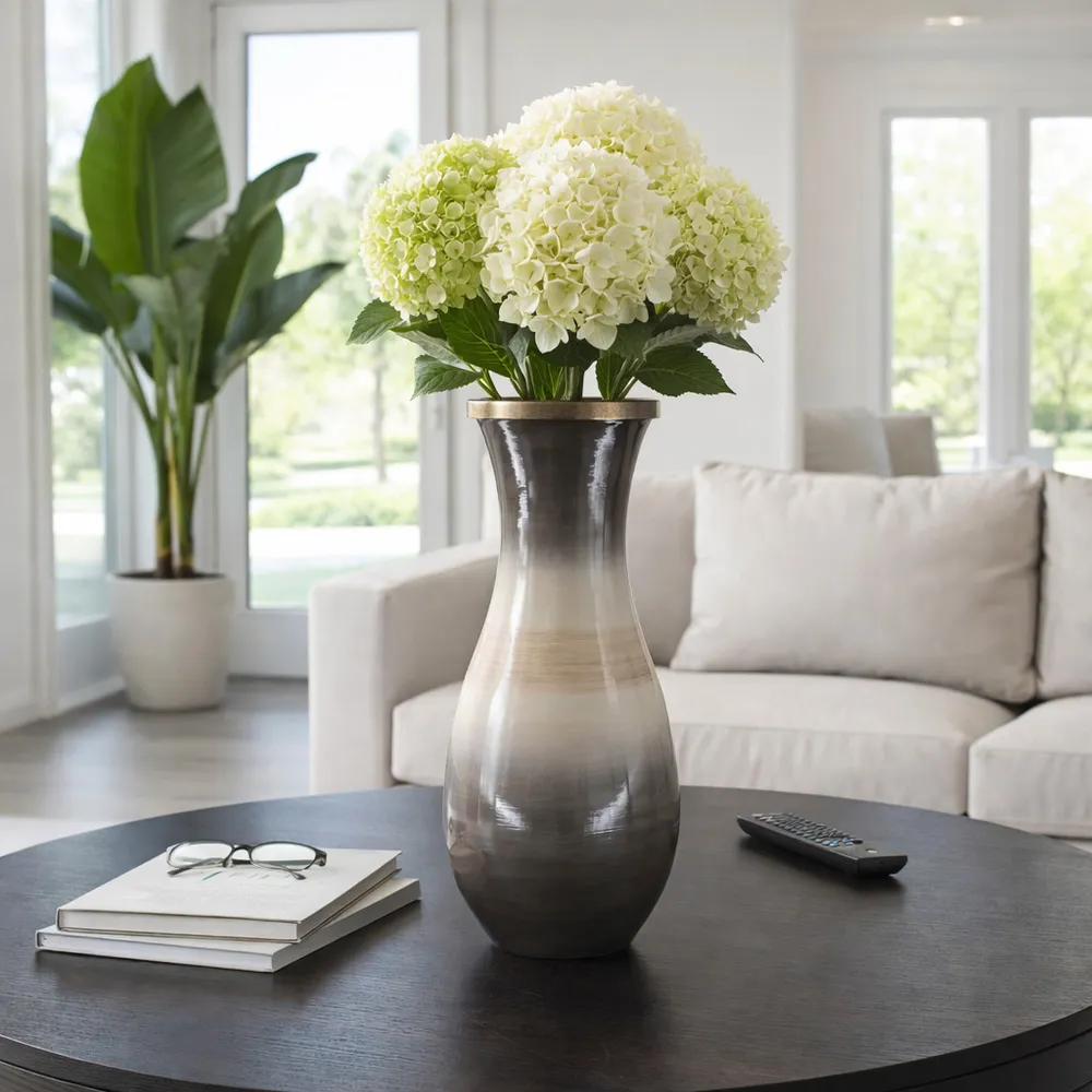 WOODSONBROOK BROWN GLASS VASE 18 (IN)