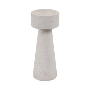 CARLIN WHITE CANDLE HOLDER 10 (IN) 5