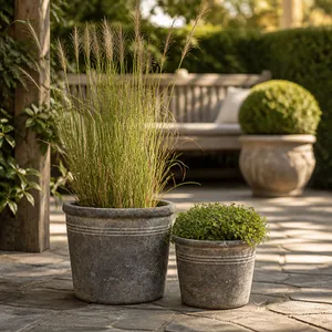 KENDALLWICK SET OF 2 BROWN PLANTER 8 (IN) 10
