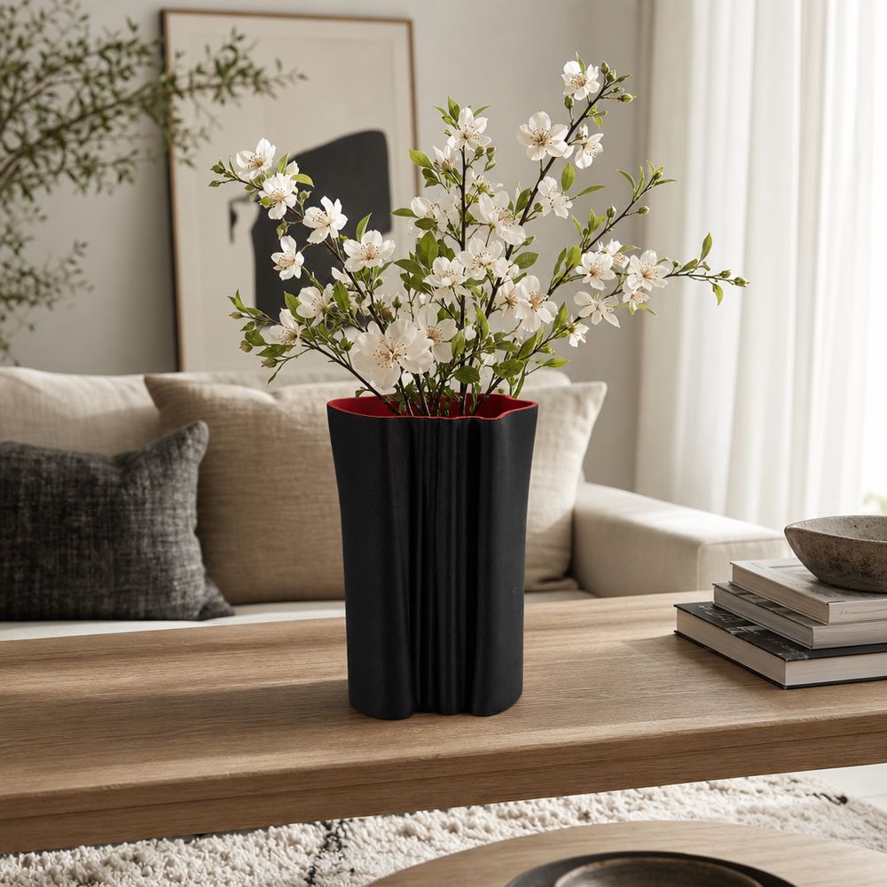 CLYDESIDE BLACK VASE 12 (IN)