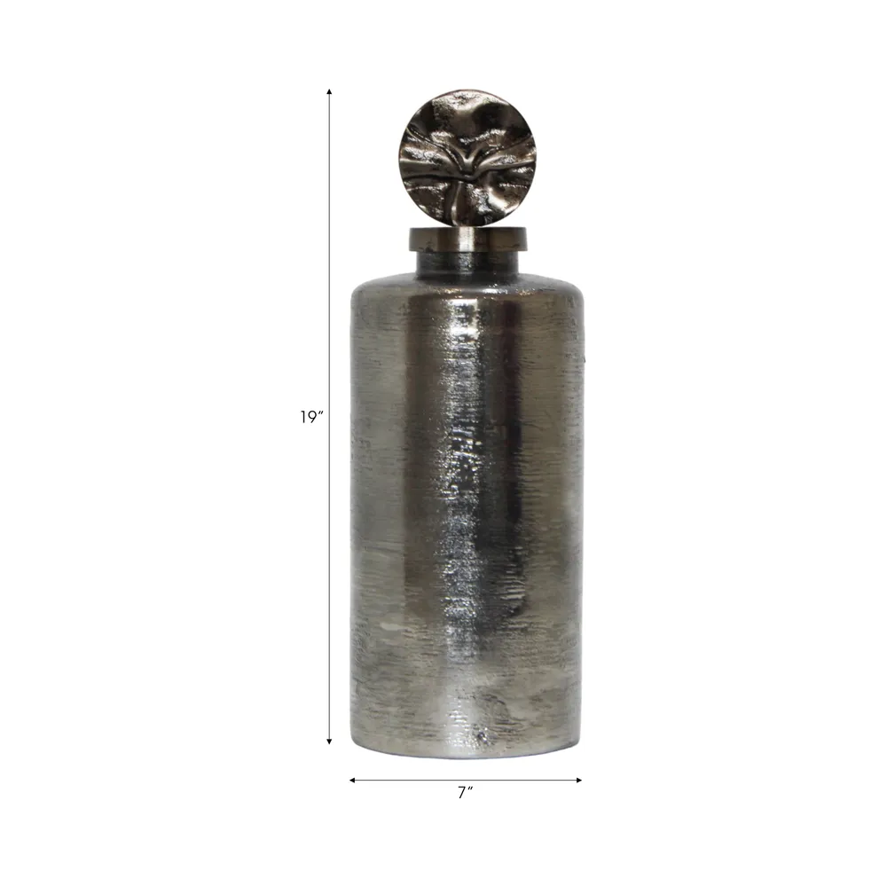 LANEWIND GRAY GLASS VASE 19 (IN)