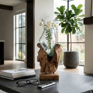BARRONFORD BROWN GLASS VASE 12 (IN) 12