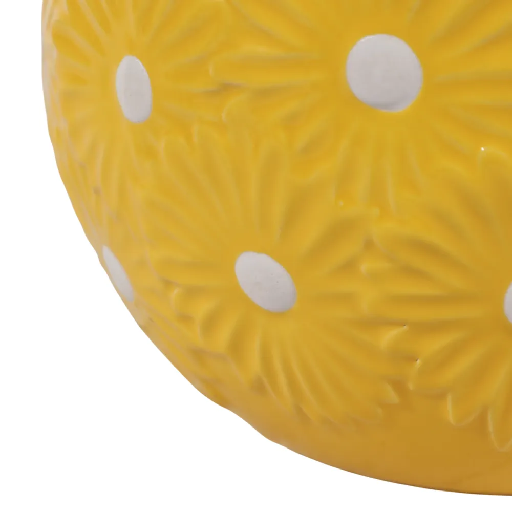 BRONSONRUN SET OF 2 YELLOW PLANTER 7 (IN)