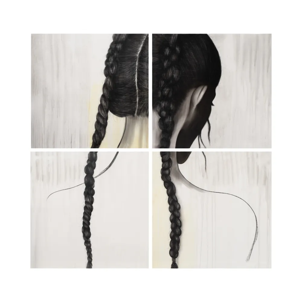 INGRIDCLIFF SET OF 4 BLACK ART 79 (IN)
