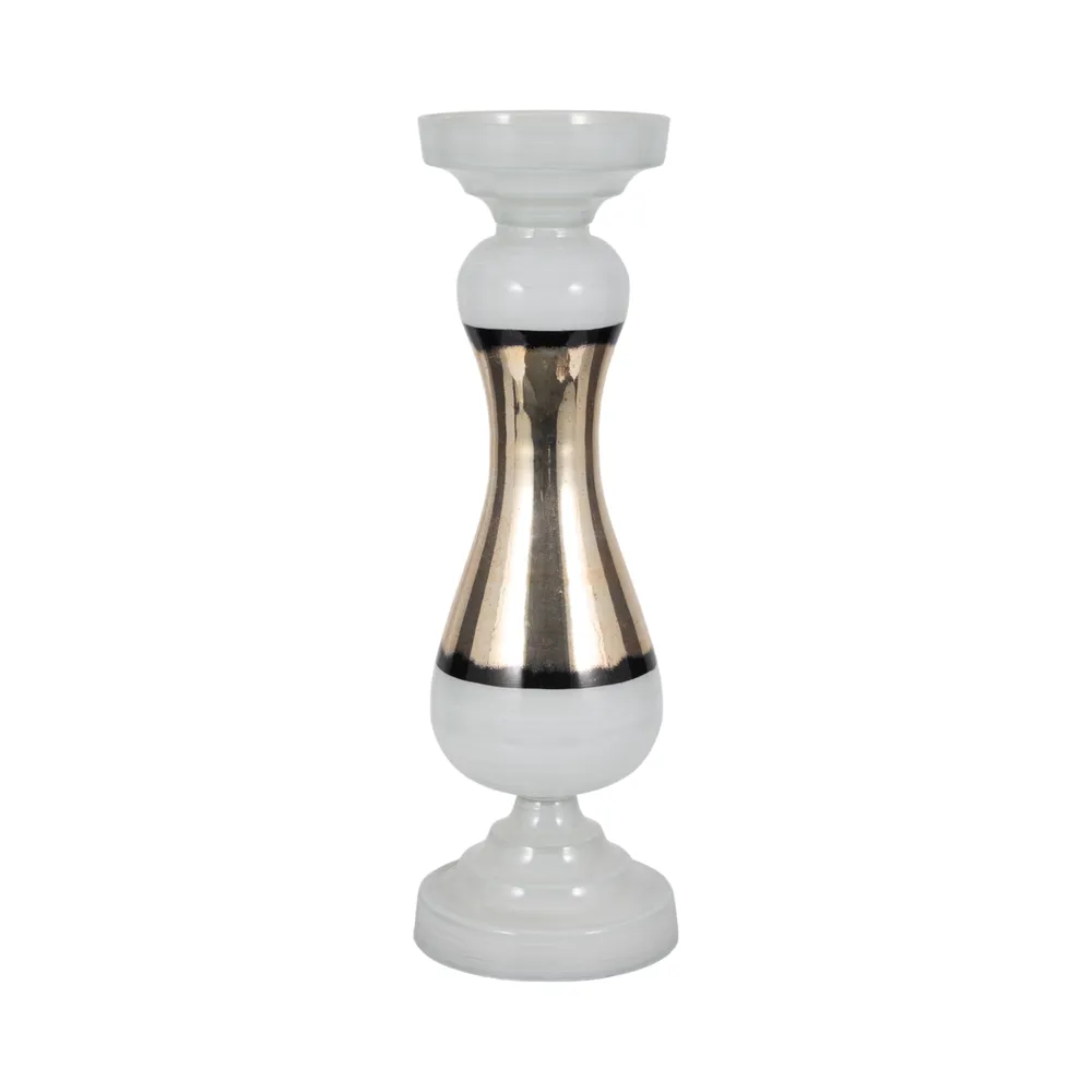 AIDENFIELD WHITE CANDLE HOLDER 26 (IN)