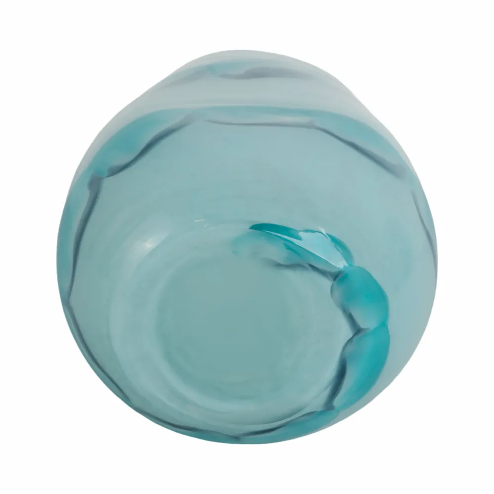 HELENARIDGE BLUE GLASS VASE 12 (IN)