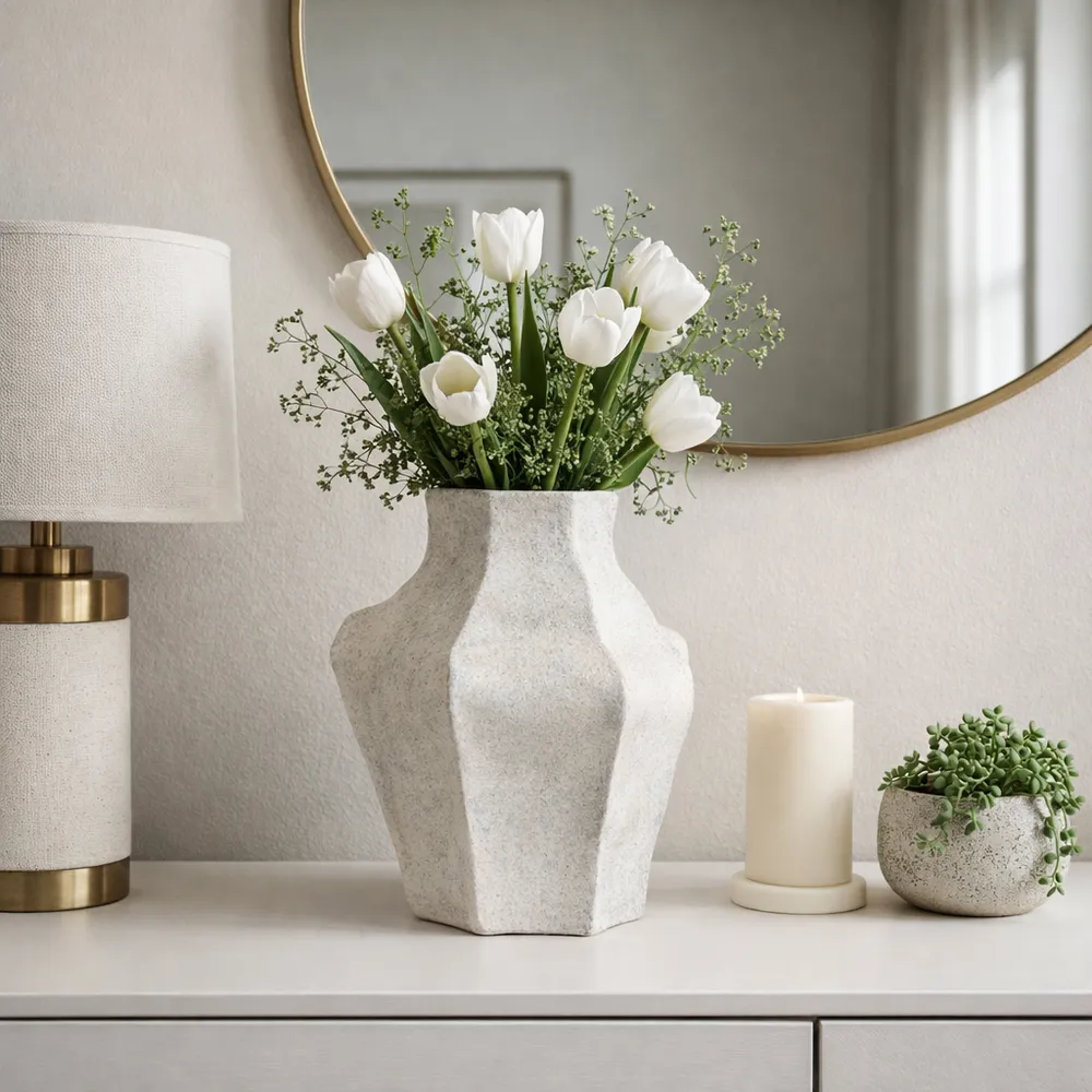 AVAWAY GRAY VASE 15 (IN)
