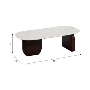 HAYFIELDLAND BROWN COFFEE TABLE 16 (IN) 8
