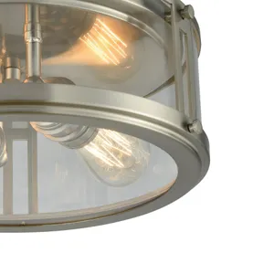 Coby 13'' Wide 2-Light Flush Mount - Brushed Nickel 4