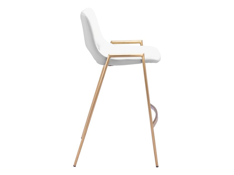 Desi Counter Stool White & Gold 3