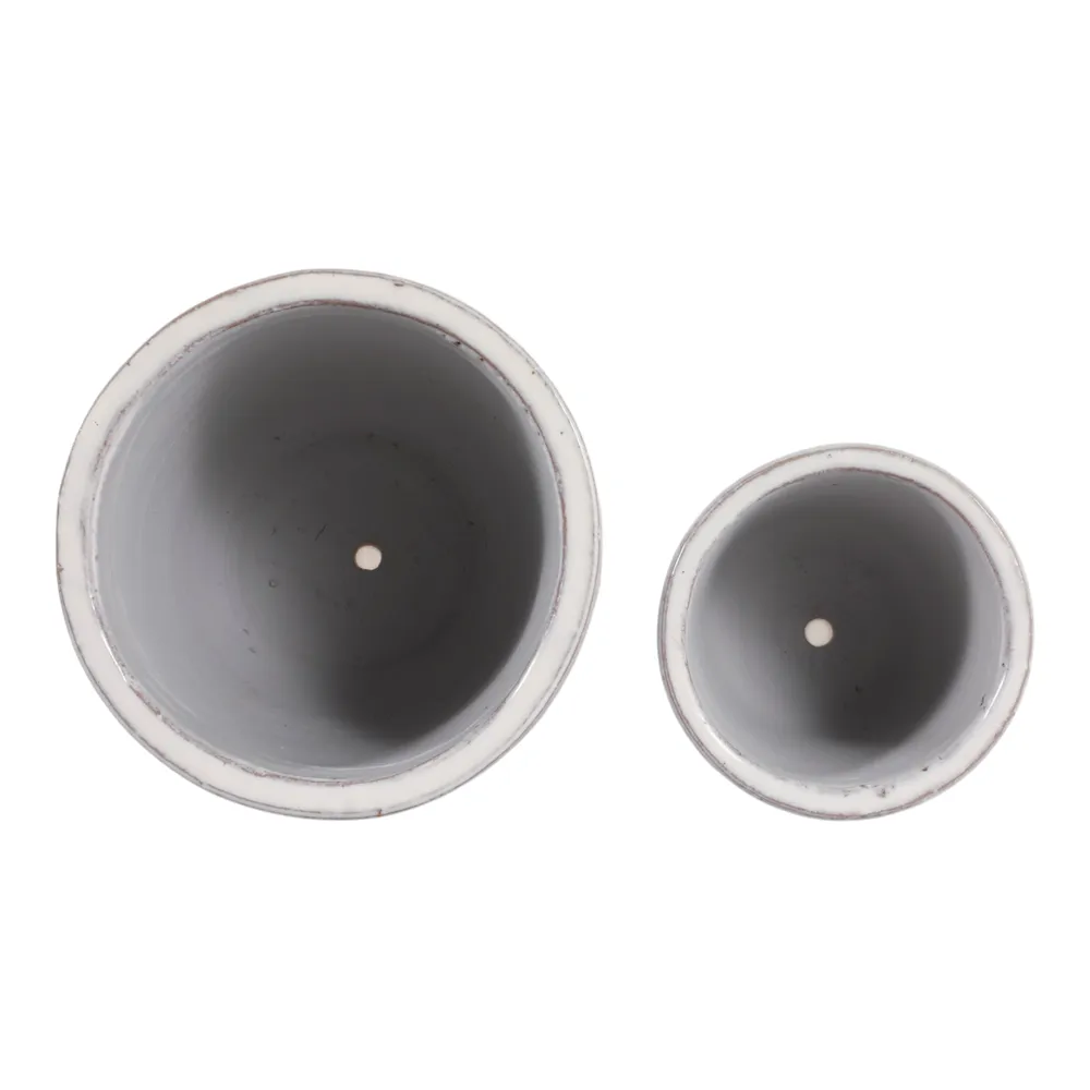 KENDALLWICK SET OF 2 WHITE PLANTER 8 (IN)