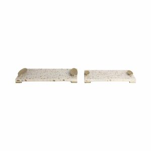 HARSTONGROVE SET OF 2 WHITE TRAY 3 (IN) 5