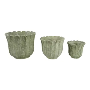 CASPERBROOK SET OF 3 GREEN PLANTER 13 (IN) 5