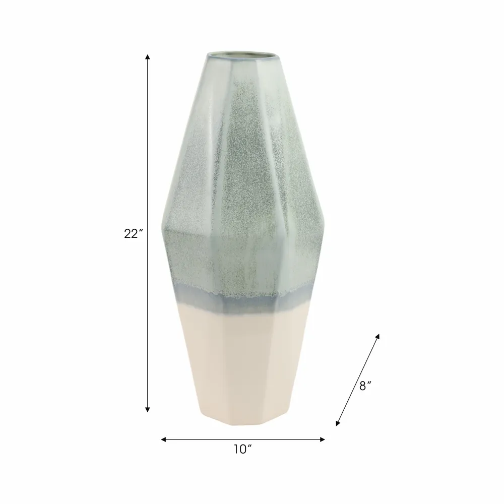 ROMANROSE BLUE VASE 22 (IN)