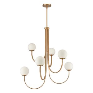 Caroline 36'' Wide 6-Light Chandelier - Brushed Gold 2