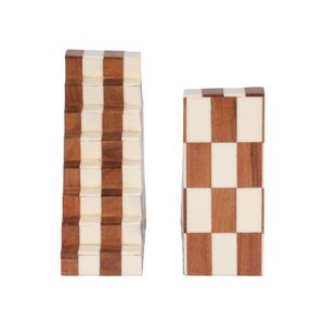 KIRAGROVE SET OF 2 IVORY BOOKENDS 6 (IN) 6