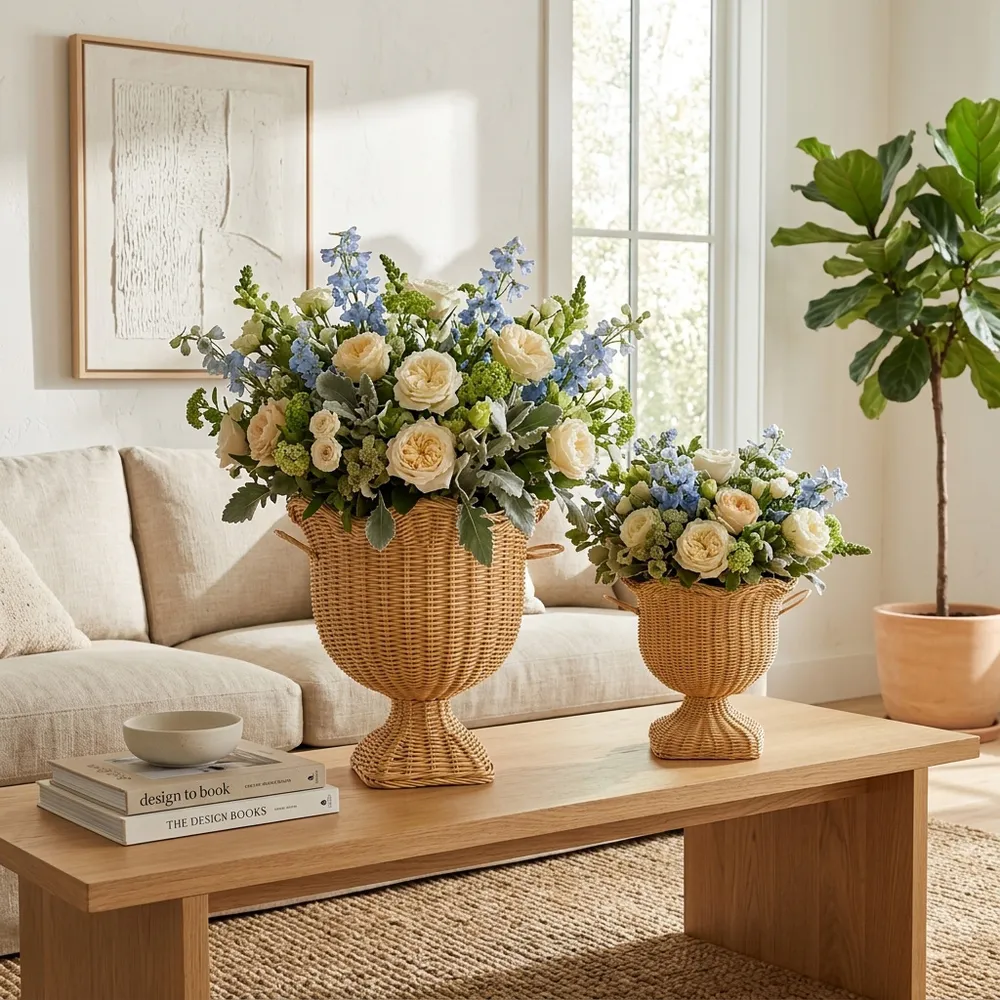 DARNELLWIND SET OF 2 BROWN VASES 17 (IN)