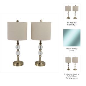 BRAXTONLAKE SET OF 2 GOLD LAMPS 26 (IN) 9