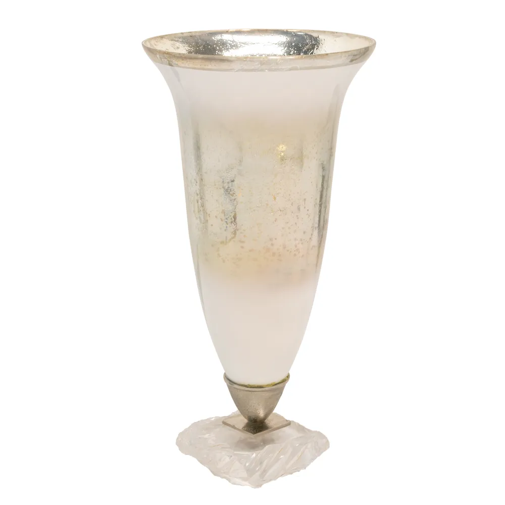 DAMIENVIEW SILVER GLASS VASE 18 (IN)