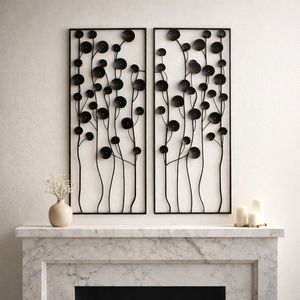 NEWTONCROSS SET OF 2 BLACK METAL WALL 36 (IN) 11