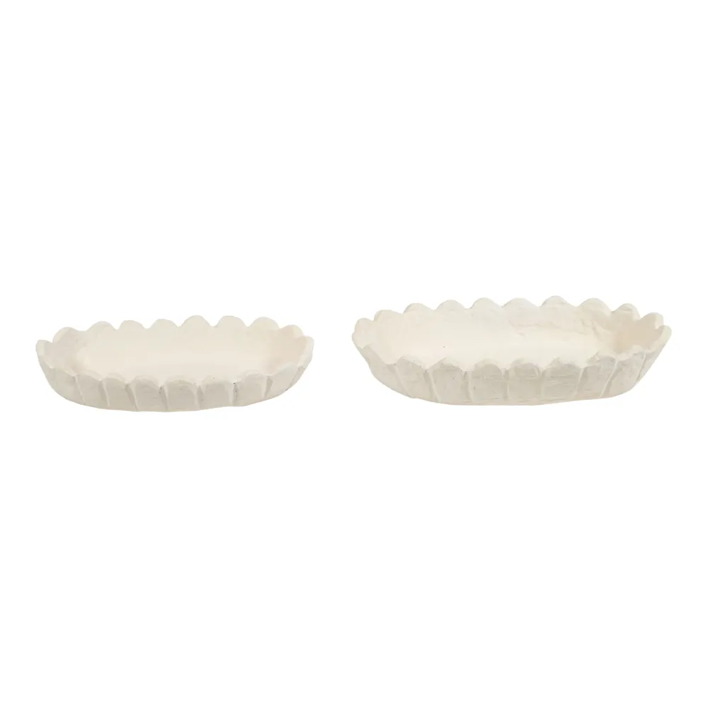 HARKENRIDGE SET OF 2 IVORY BOWLS 3 (IN)