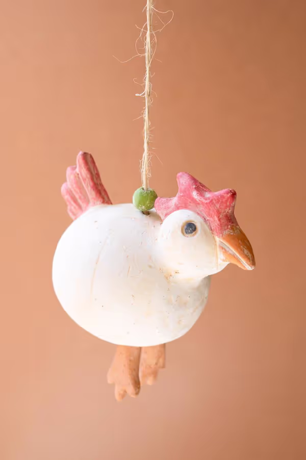 Hanging Clay Chicken Chime