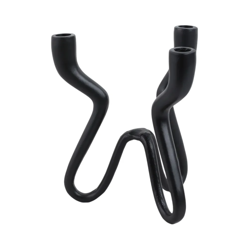TODDBURN BLACK CANDLE HOLDER 10 (IN)