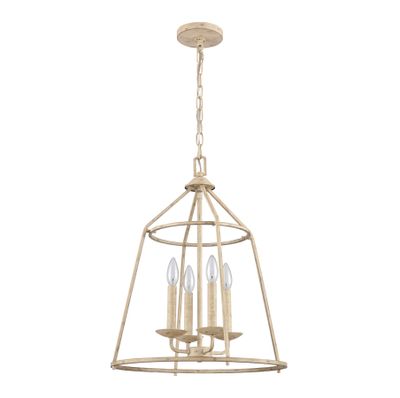 Ellisville 17.25″ Wide 4-Light Chandelier - Antique Cream