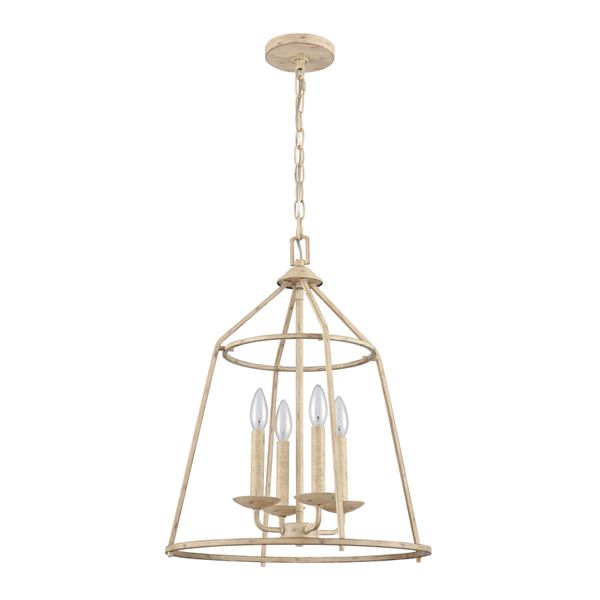 Ellisville 17.25'' Wide 4-Light Chandelier - Antique Cream