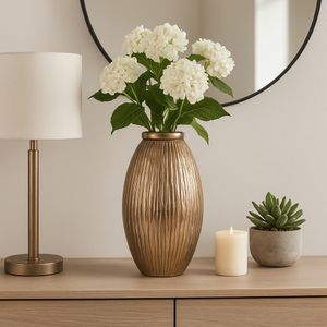 METAL, 18" CANTER LARGE CHAMPAGNE VASE 10