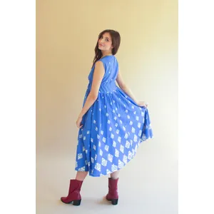 Fish Print Dress with Tie in Front 6