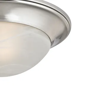 Fluor 12'' Wide 1-Light Flush Mount - Brushed Nickel 4
