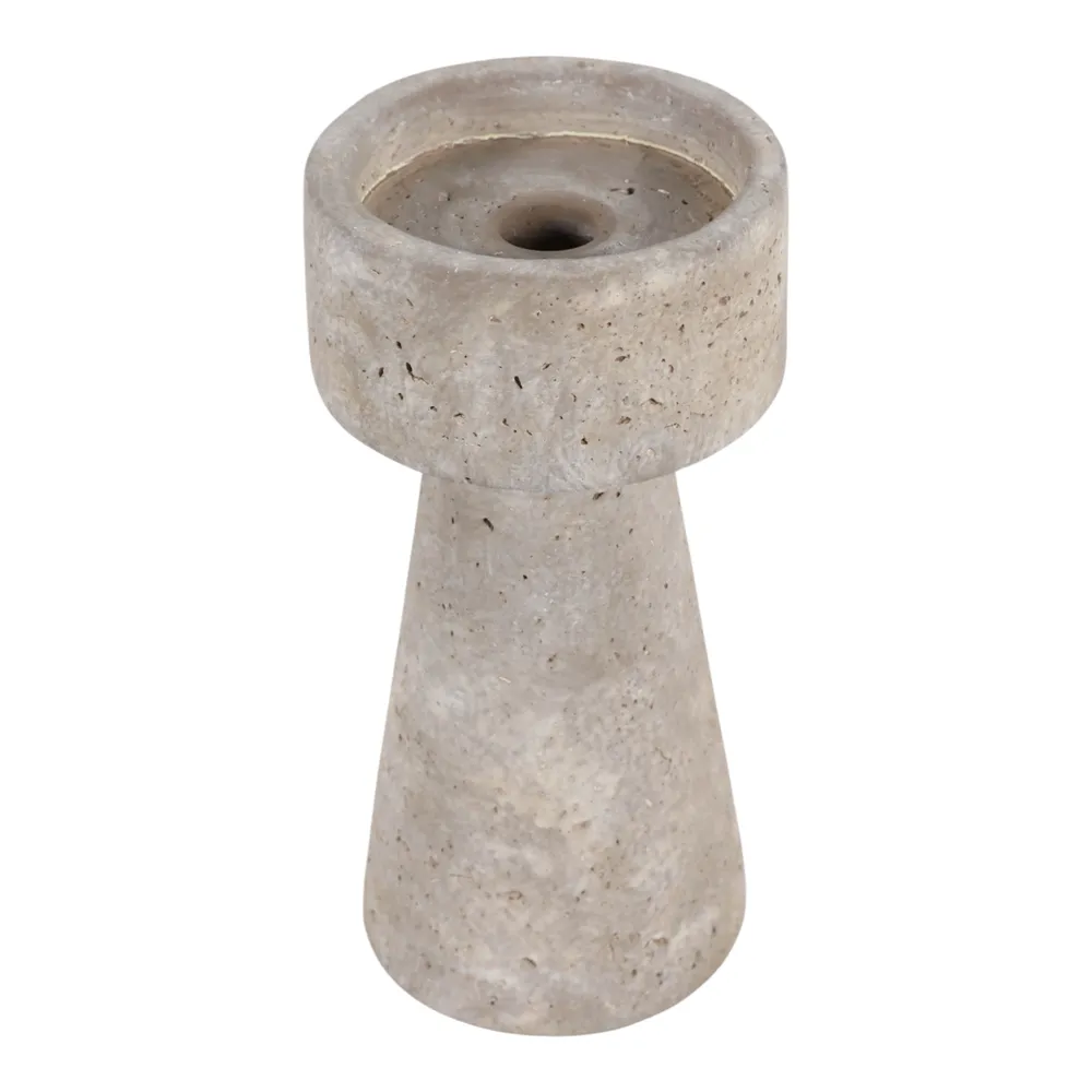 CARLIN GRAY CANDLE HOLDER 8 (IN)