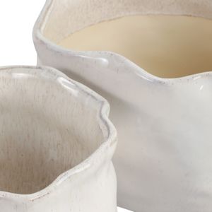DRAPERSTONE SET OF 2 WHITE PLANTER 9 (IN) 6
