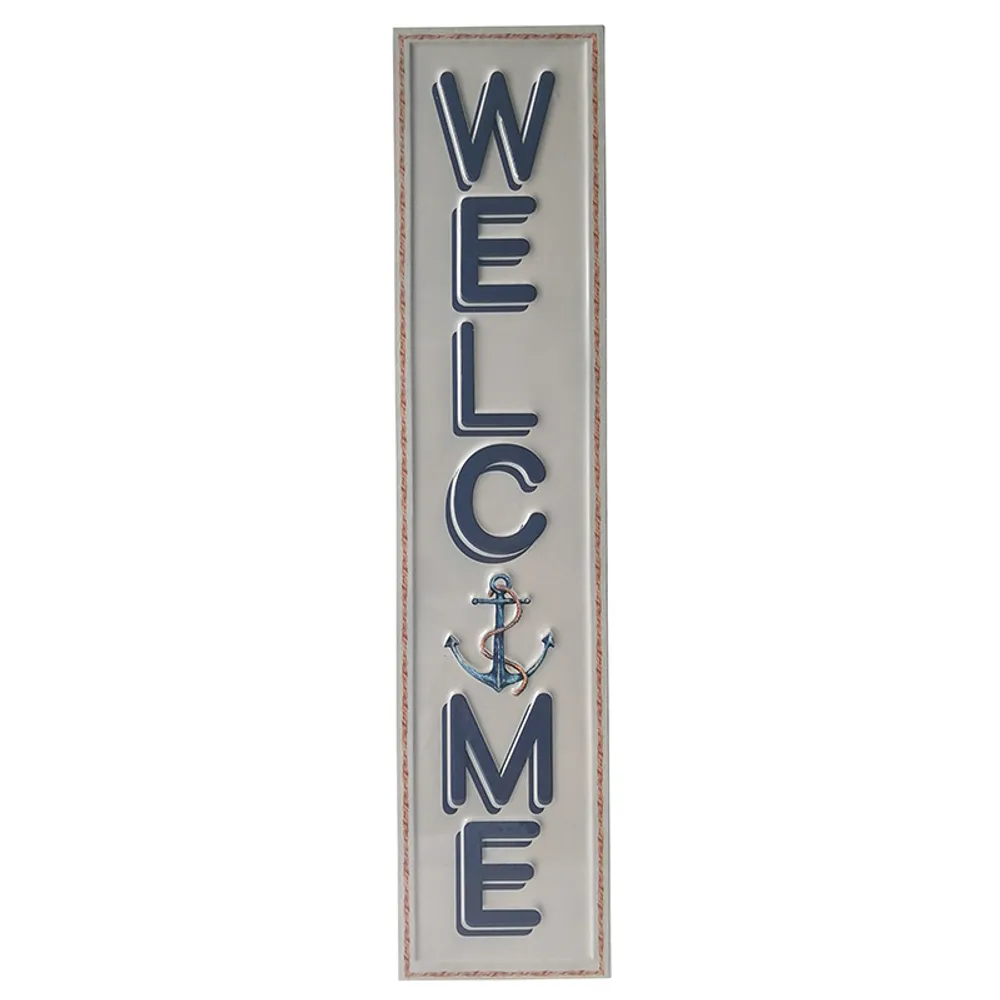 36" WELCOME ANCHOR EMBOSSED SIGN