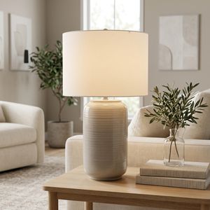 RIDLEYLEY BEIGE LAMP 26 (IN) 8