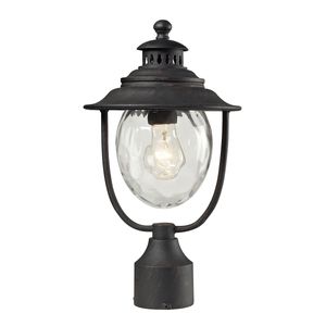 Searsport 15'' High 1-Light Outdoor Post Light - Weathered Charcoal 1