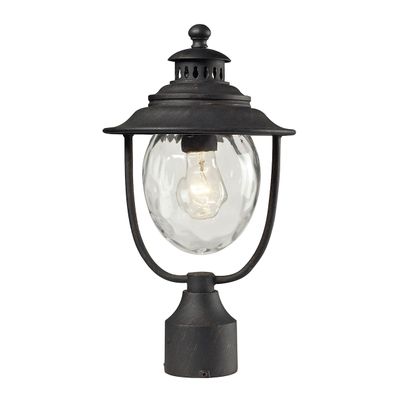 Searsport 15″ High 1-Light Outdoor Post Light - Weathered Charcoal